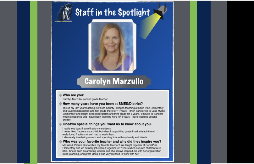 Staff in the Spotlight – Mrs. Marzullo