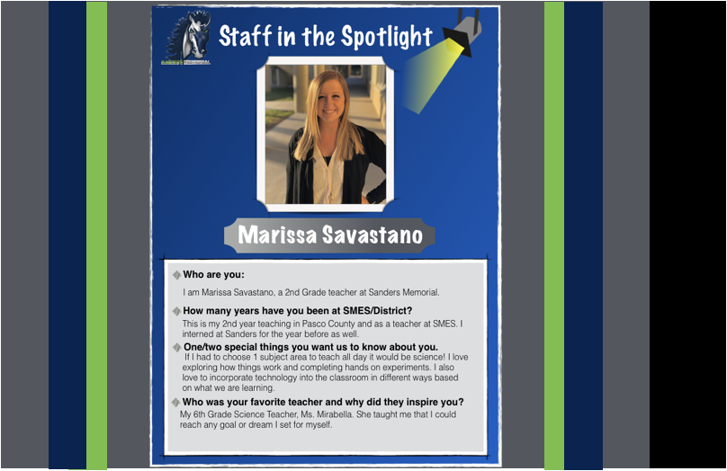 Staff in the Spotlight – Ms. Savastano