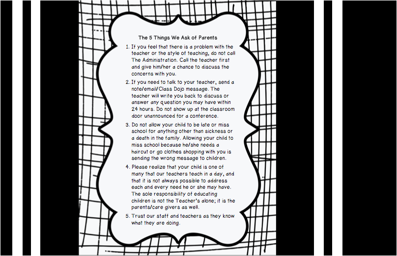 The 5 Things We Ask of Parents